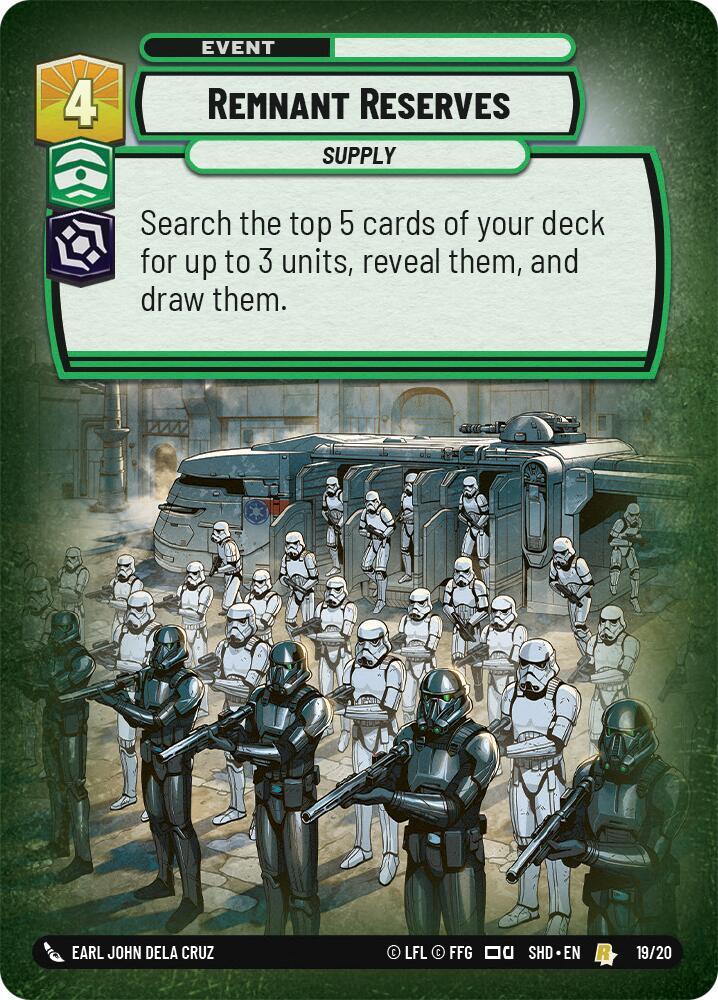 Remnant Reserves 19/20 Shadows of the Galaxy: Weekly Play Promos Star Wars card