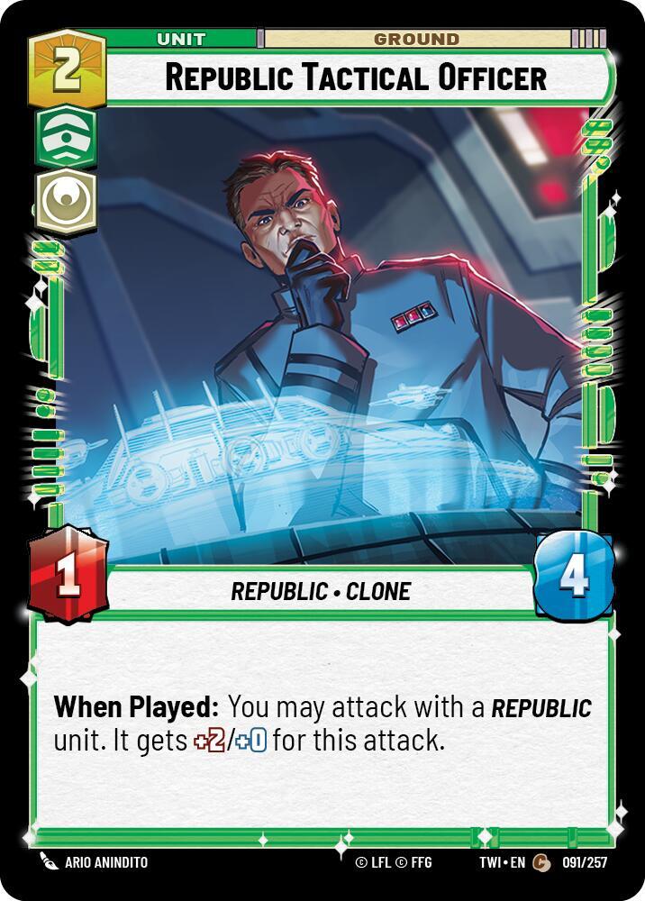 Republic Tactical Officer 091/257 Twilight of the Republic Star Wars card