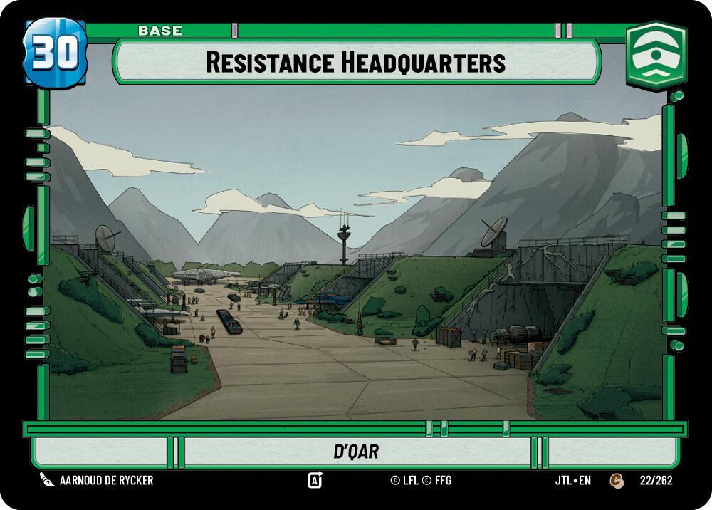 Resistance Headquarters // TIE Fighter 022/262 // T01/T04 Jump to Lightspeed Star Wars card