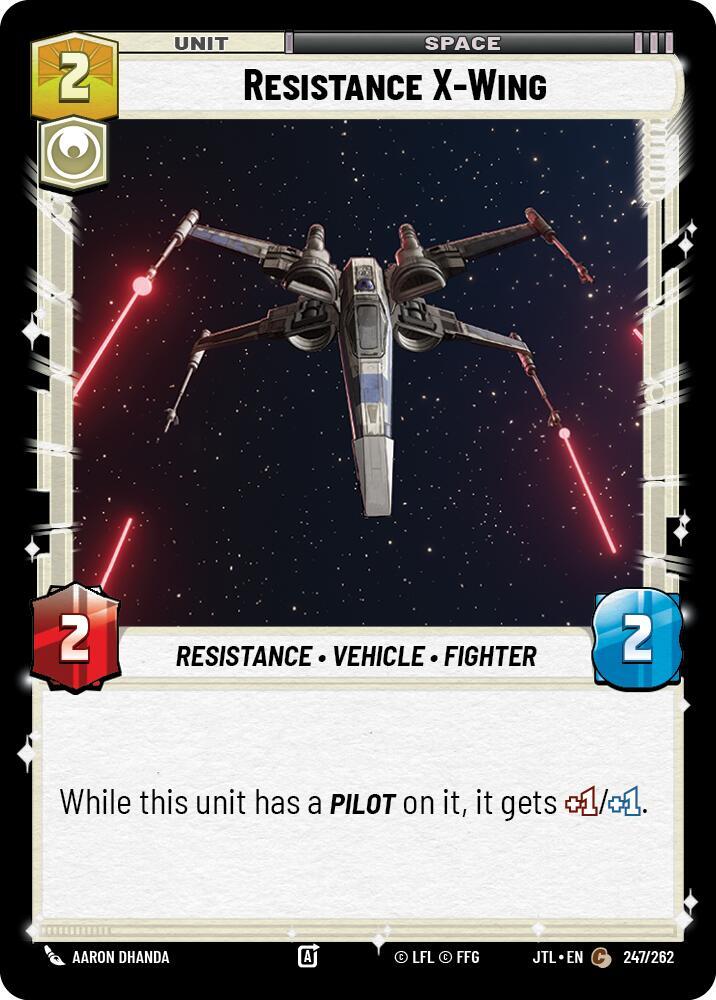 Resistance X-Wing 247/262 Jump to Lightspeed Star Wars card