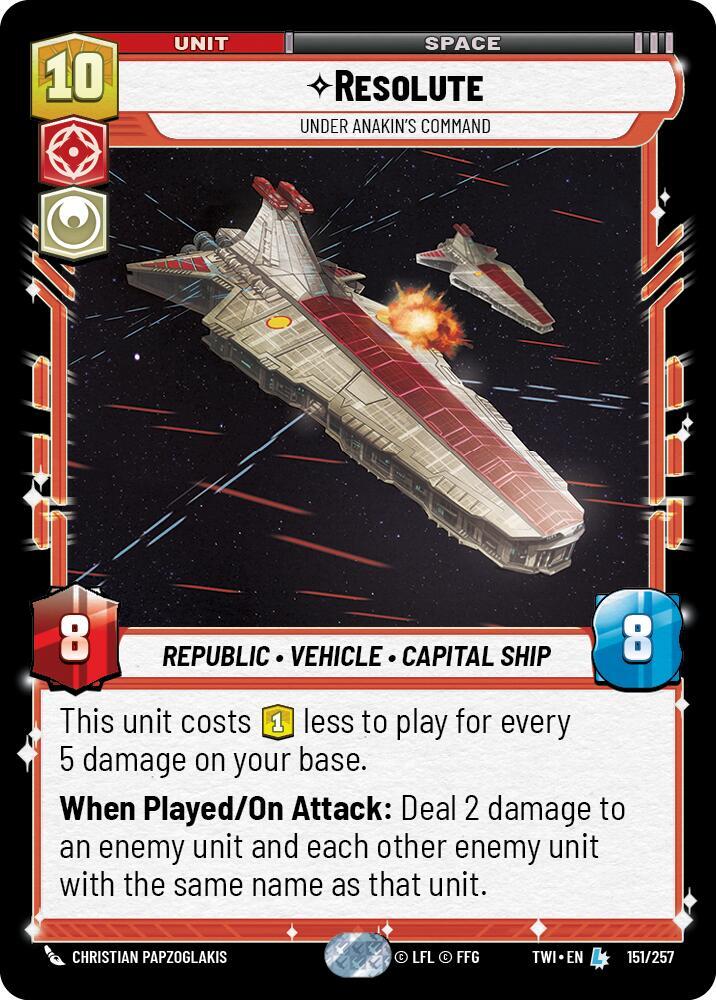 Resolute - Under Anakin's Command 151/257 Twilight of the Republic Star Wars card