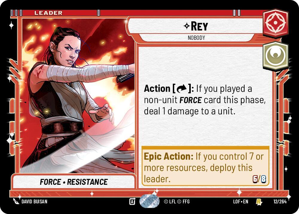 Rey - Nobody 012/264 Legends of the Force Star Wars card