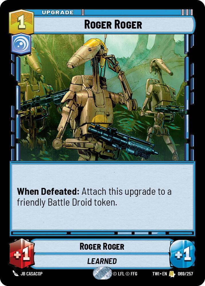 Roger Roger 069/257 Twilight of the Republic Star Wars card