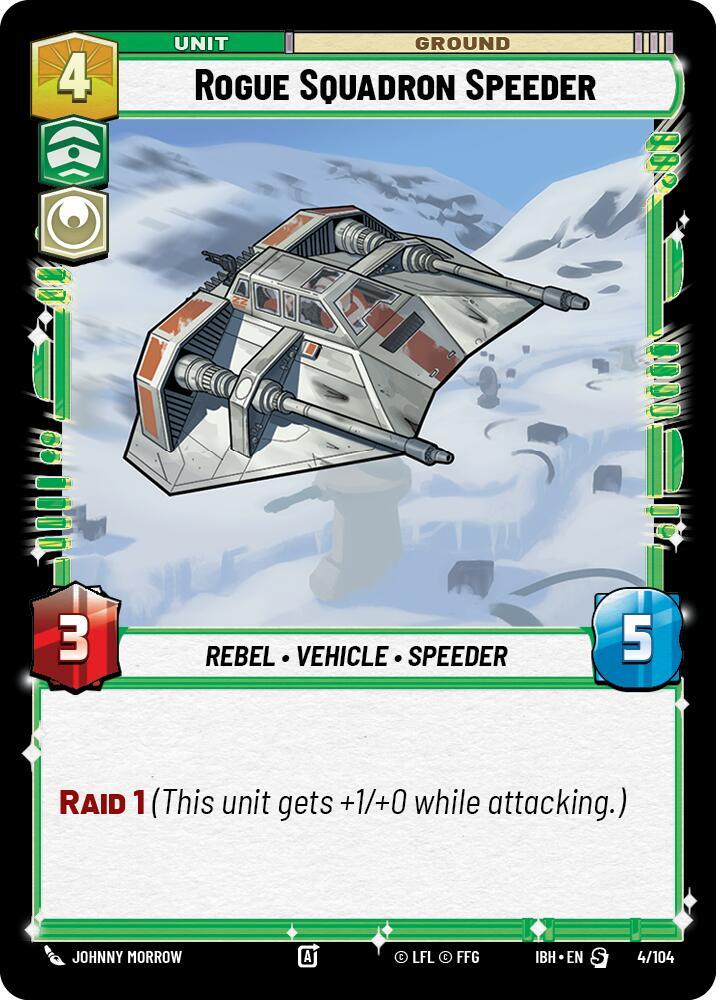 Rogue Squadron Speeder 4/104 Intro Battle Hoth Star Wars card
