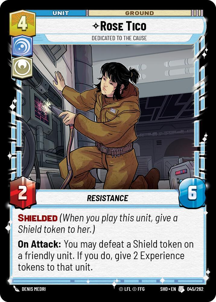 Rose Tico - Dedicated to the Cause 045/262 Shadows of the Galaxy Star Wars card