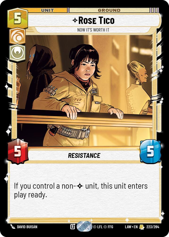 Rose Tico - Now It's Worth It 223/264 A Lawless Time Star Wars card