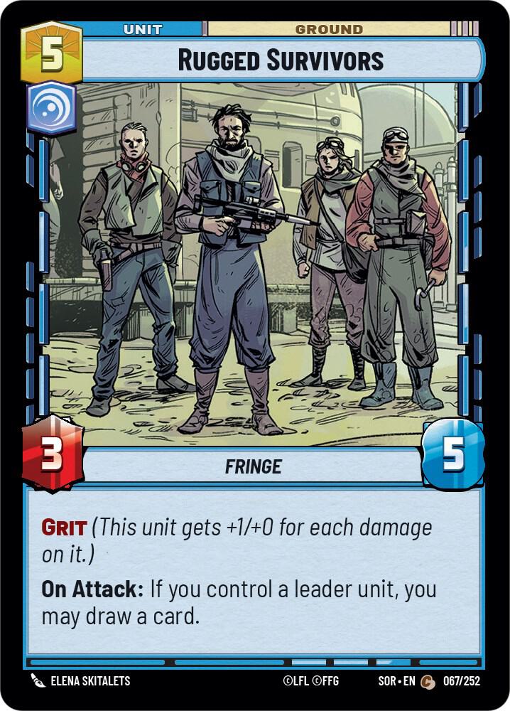 Rugged Survivors 067/252 Spark of Rebellion Star Wars card