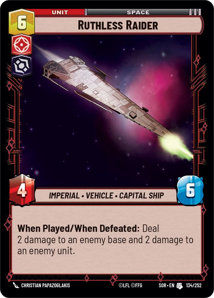 Ruthless Raider 134/252 Spark of Rebellion Star Wars card