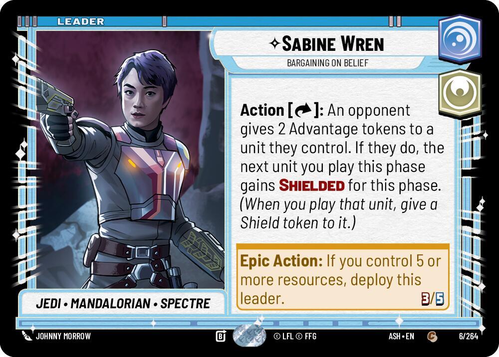 Sabine Wren - Bargaining on Belief 6/264 Ashes of the Empire Star Wars card