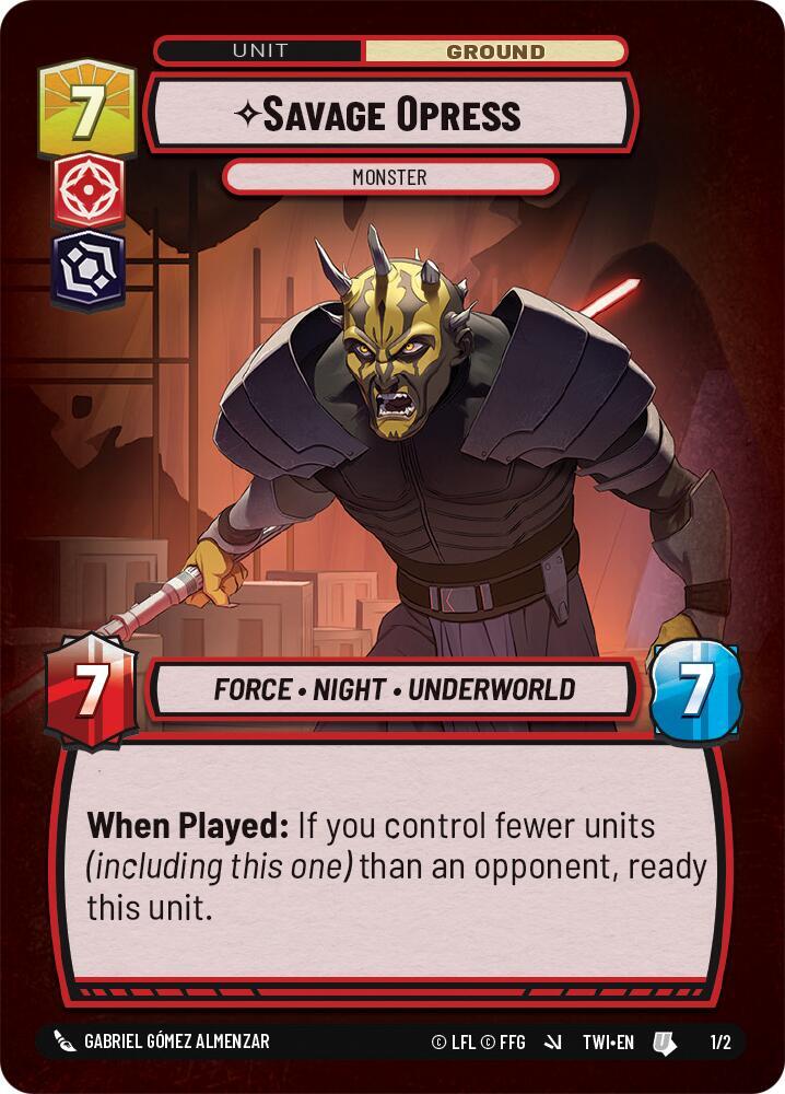 Savage Opress - Monster 45659 Store Showdown Promos Star Wars card