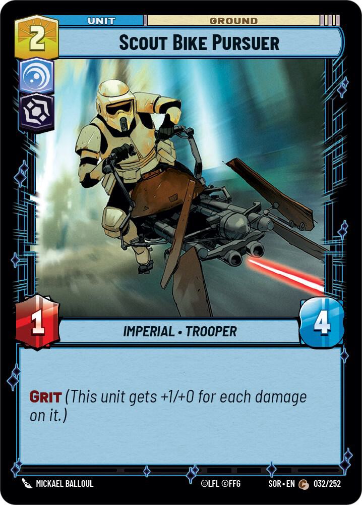 Scout Bike Pursuer 032/252 Spark of Rebellion Star Wars card