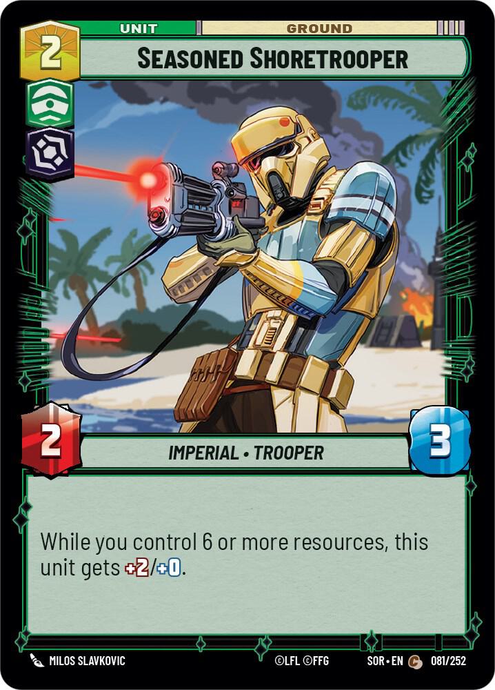 Seasoned Shoretrooper 081/252 Spark of Rebellion Star Wars card
