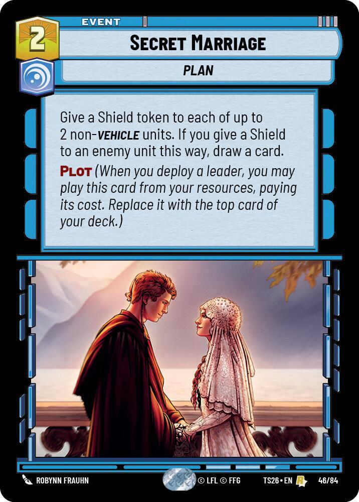 Secret Marriage 46/84 Twin Suns Star Wars card