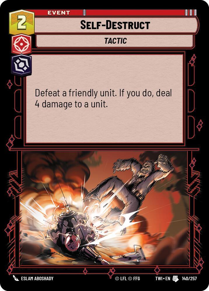 Self-Destruct 140/257 Twilight of the Republic Star Wars card