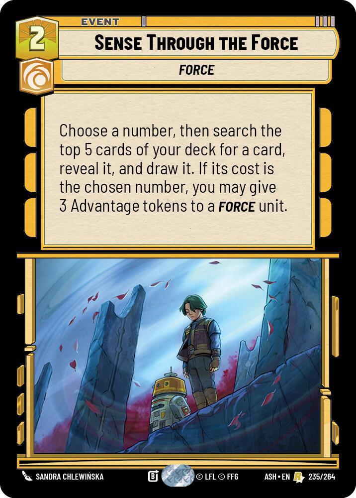 Sense Through the Force 235/264 Ashes of the Empire Star Wars card