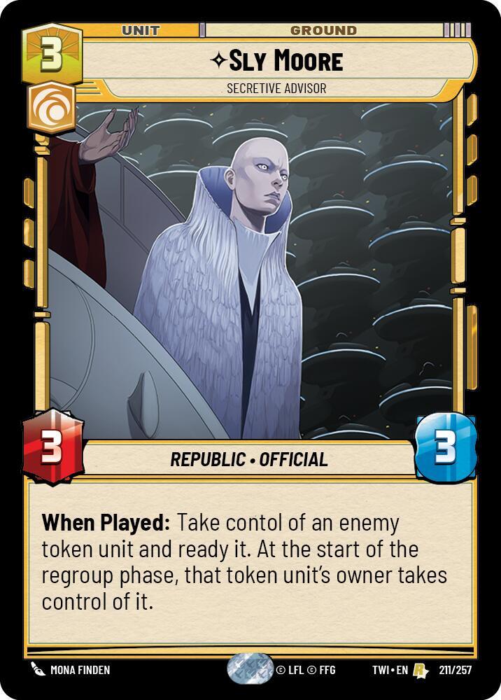 Sly Moore - Secretive Advisor 211/257 Twilight of the Republic Star Wars card
