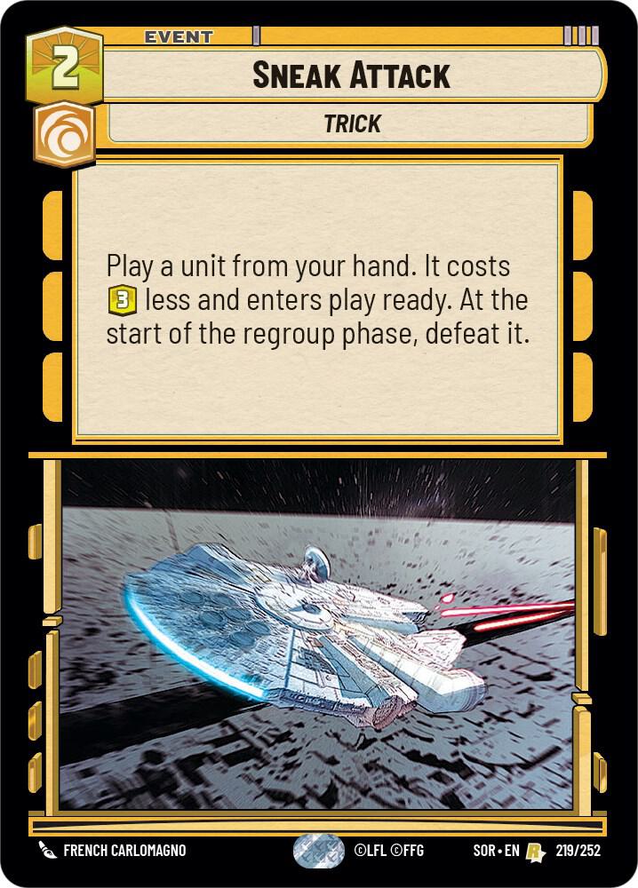 Sneak Attack 219/252 Spark of Rebellion Star Wars card