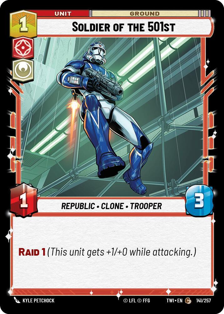 Soldier of the 501st 141/257 Twilight of the Republic Star Wars card