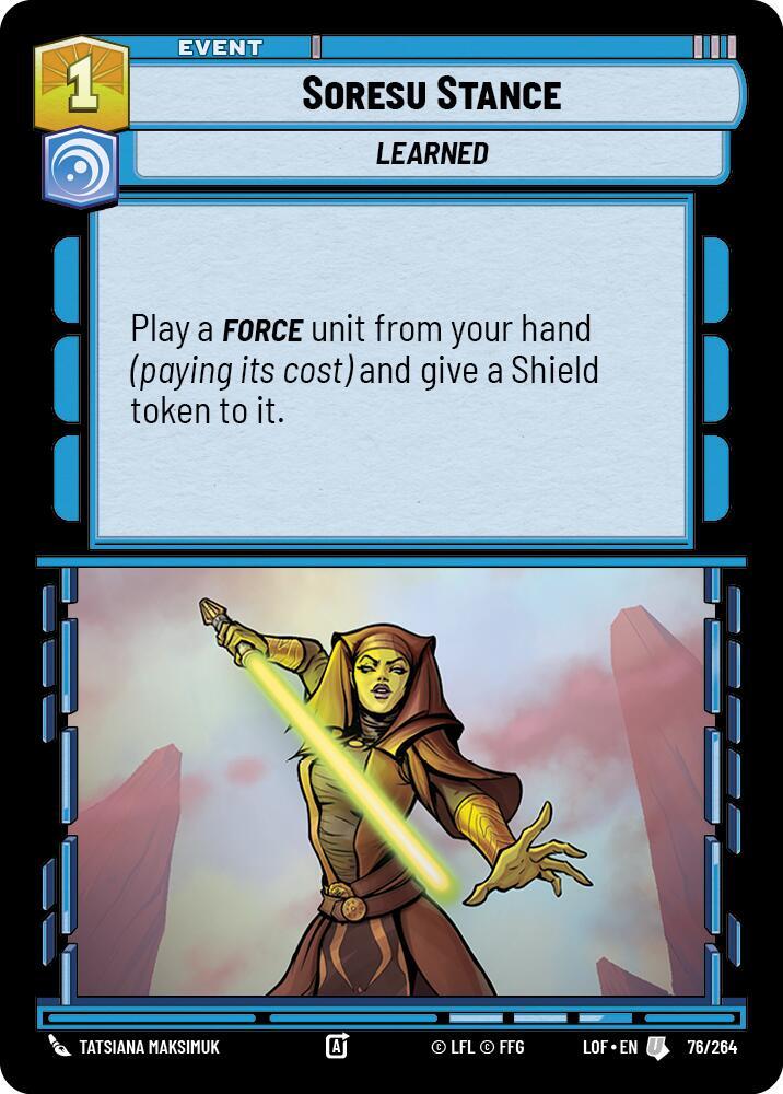 Soresu Stance 076/264 Legends of the Force Star Wars card