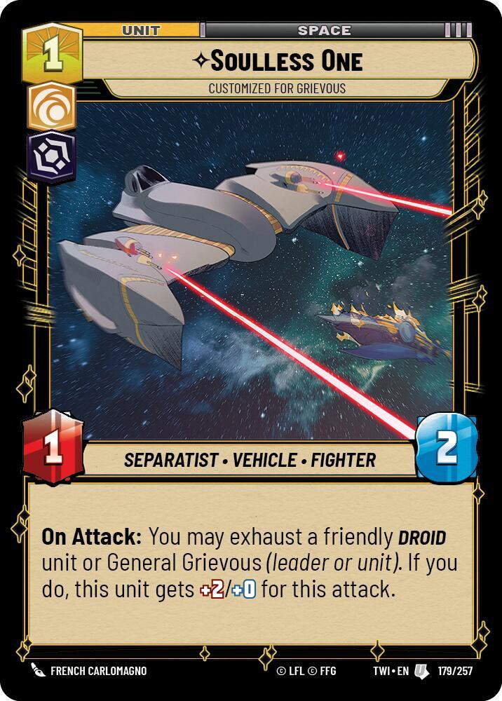 Soulless One - Customized for Grievous 179/257 Twilight of the Republic Star Wars card