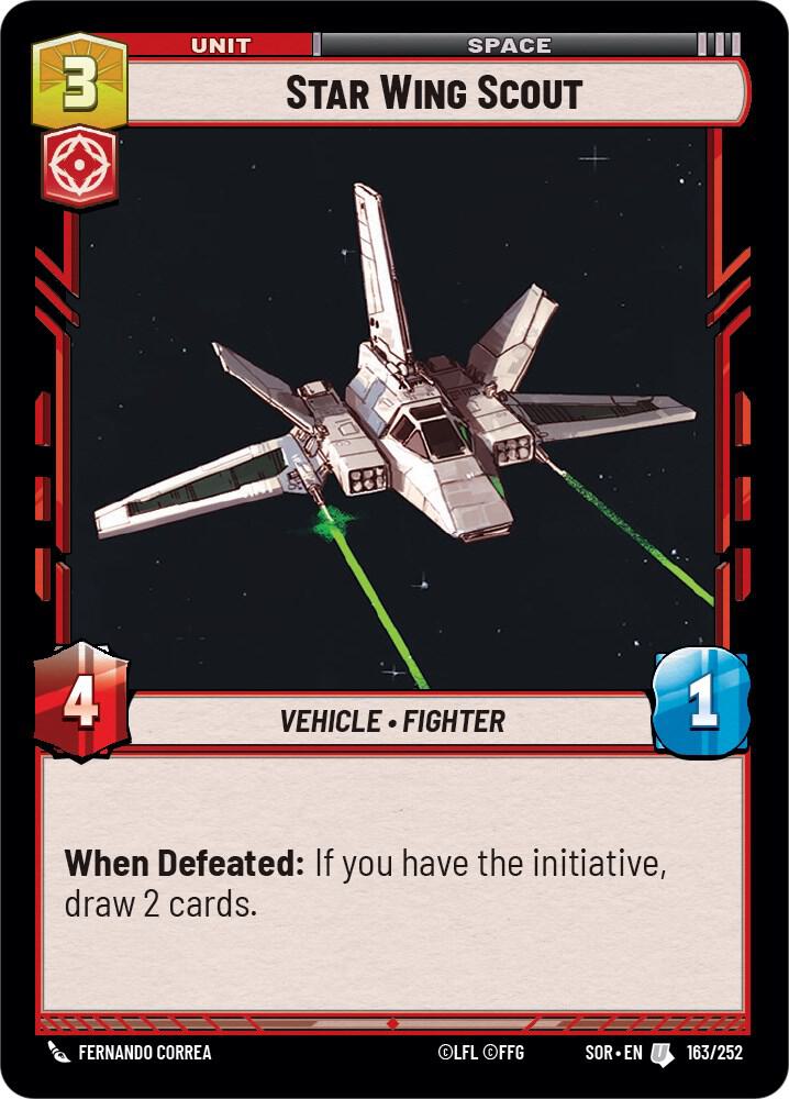 Star Wing Scout 163/252 Spark of Rebellion Star Wars card