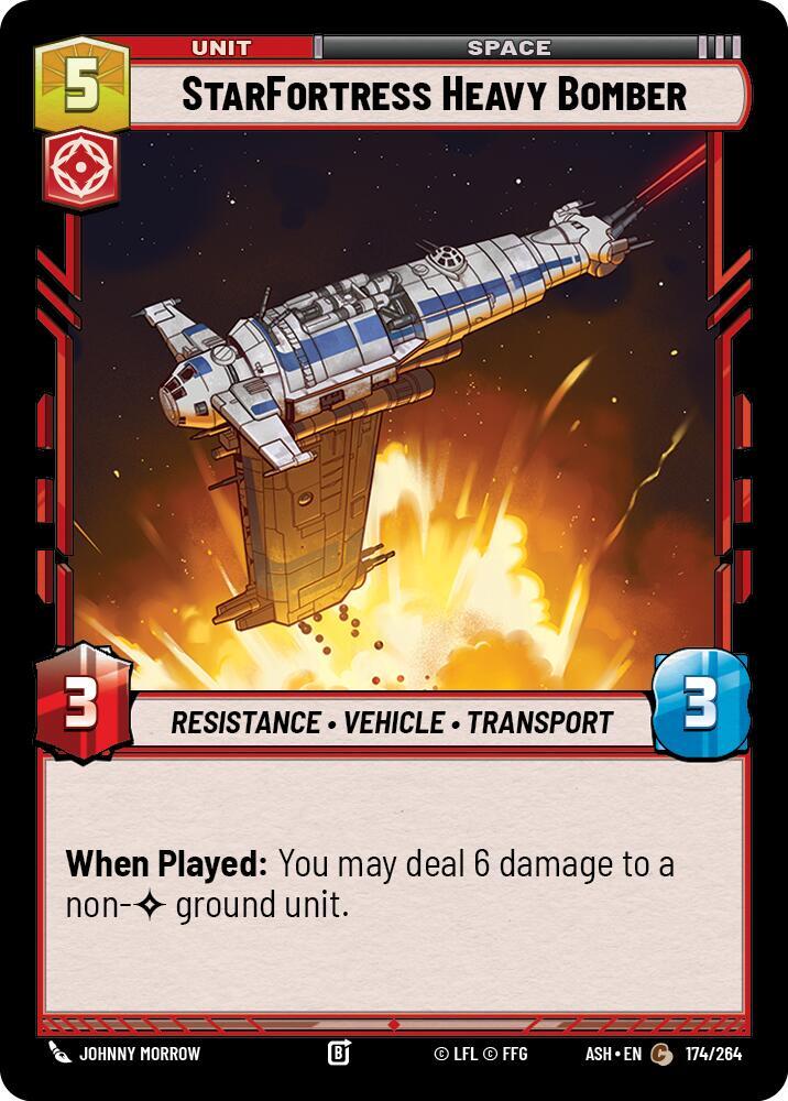 StarFortress Heavy Bomber 174/264 Ashes of the Empire Star Wars card