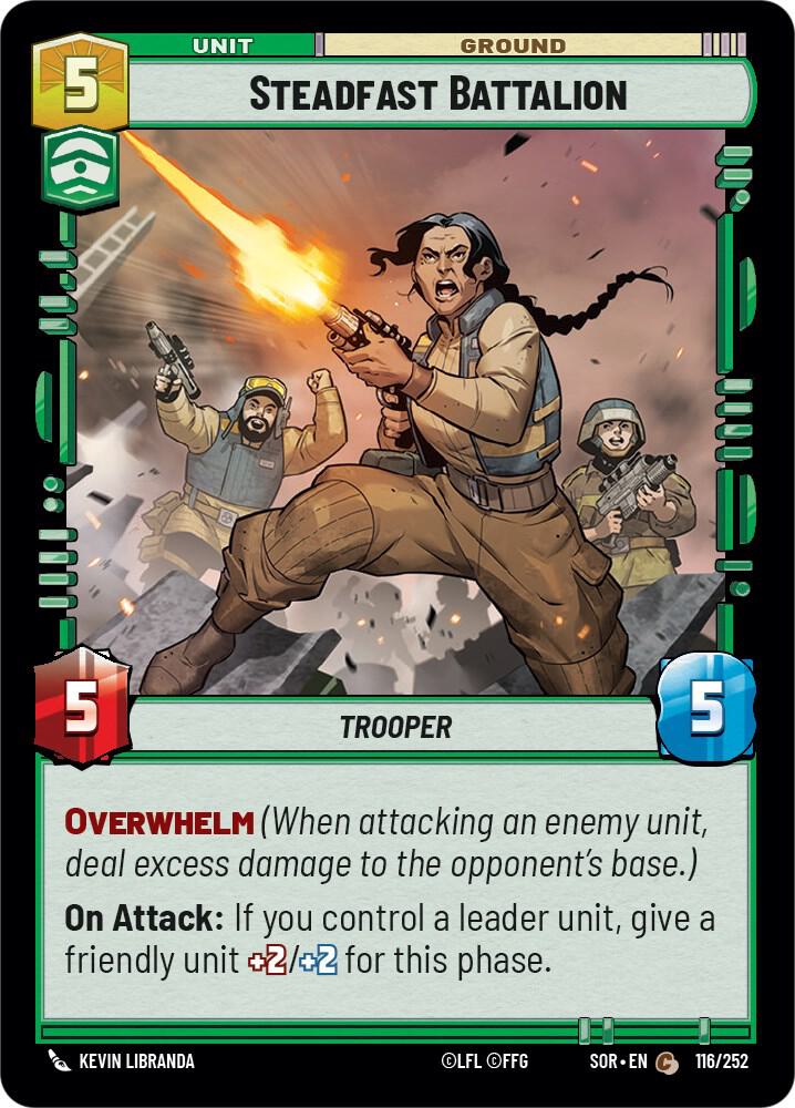 Steadfast Battalion 116/252 Spark of Rebellion Star Wars card