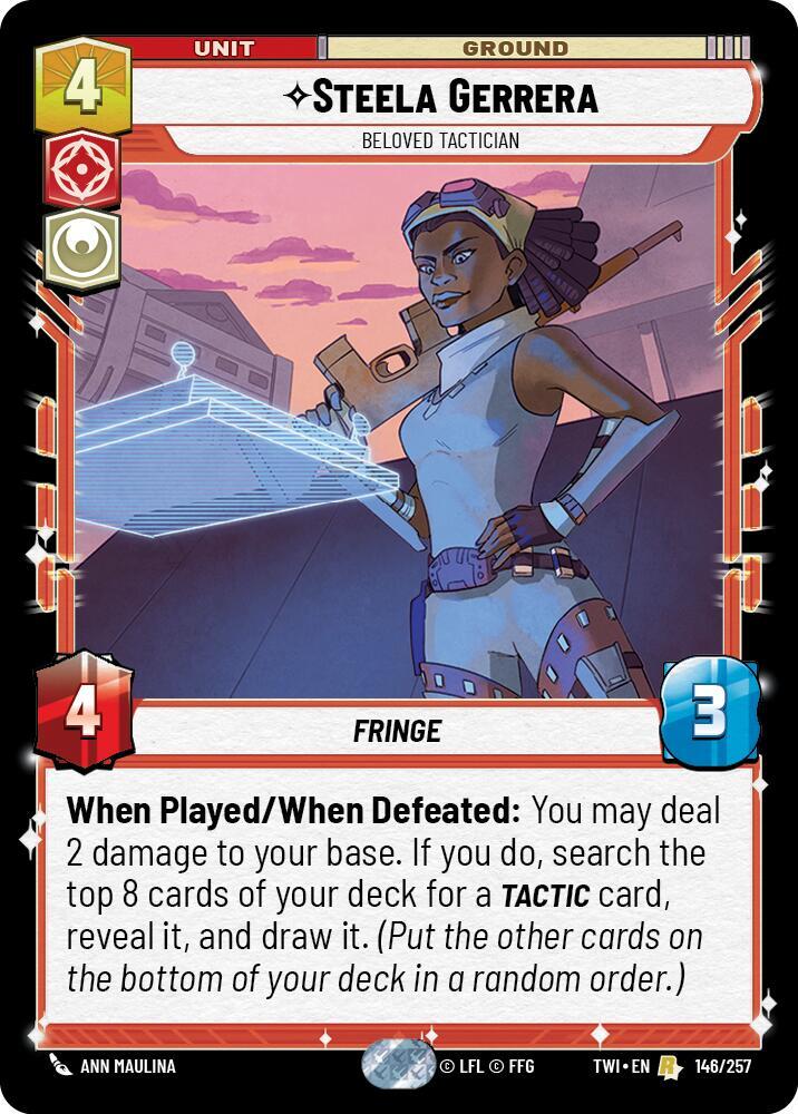Steela Gerrera - Beloved Tactician 146/257 Twilight of the Republic Star Wars card
