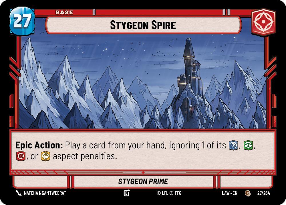 Stygeon Spire // Credit 27 // T01 A Lawless Time Star Wars card