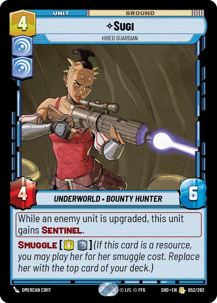 Sugi - Hired Guardian 052/262 Shadows of the Galaxy Star Wars card