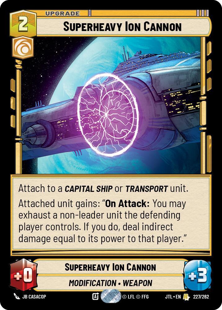 Superheavy Ion Cannon 227/262 Jump to Lightspeed Star Wars card