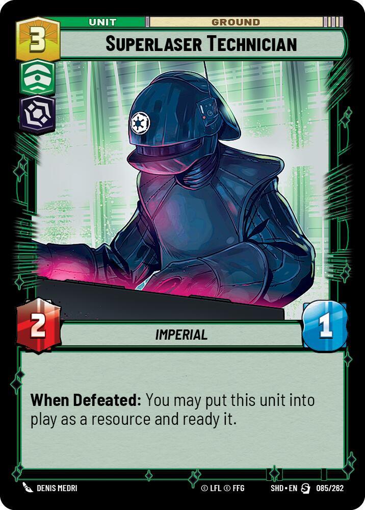 Superlaser Technician 085/262 Shadows of the Galaxy Star Wars card