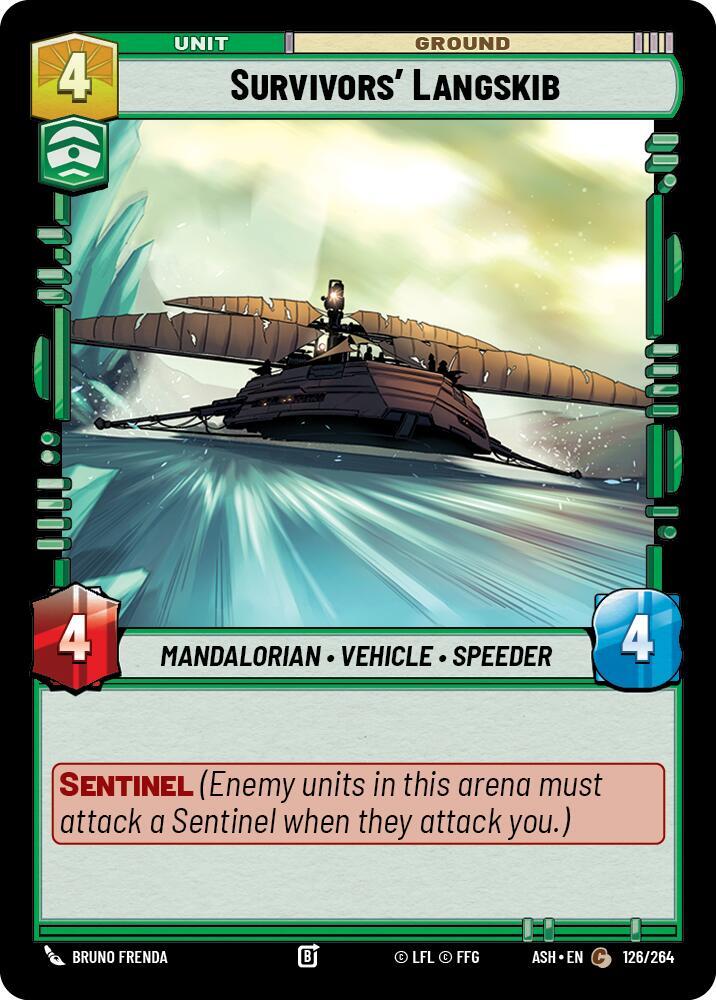 Survivors' Langskib 126/264 Ashes of the Empire Star Wars card