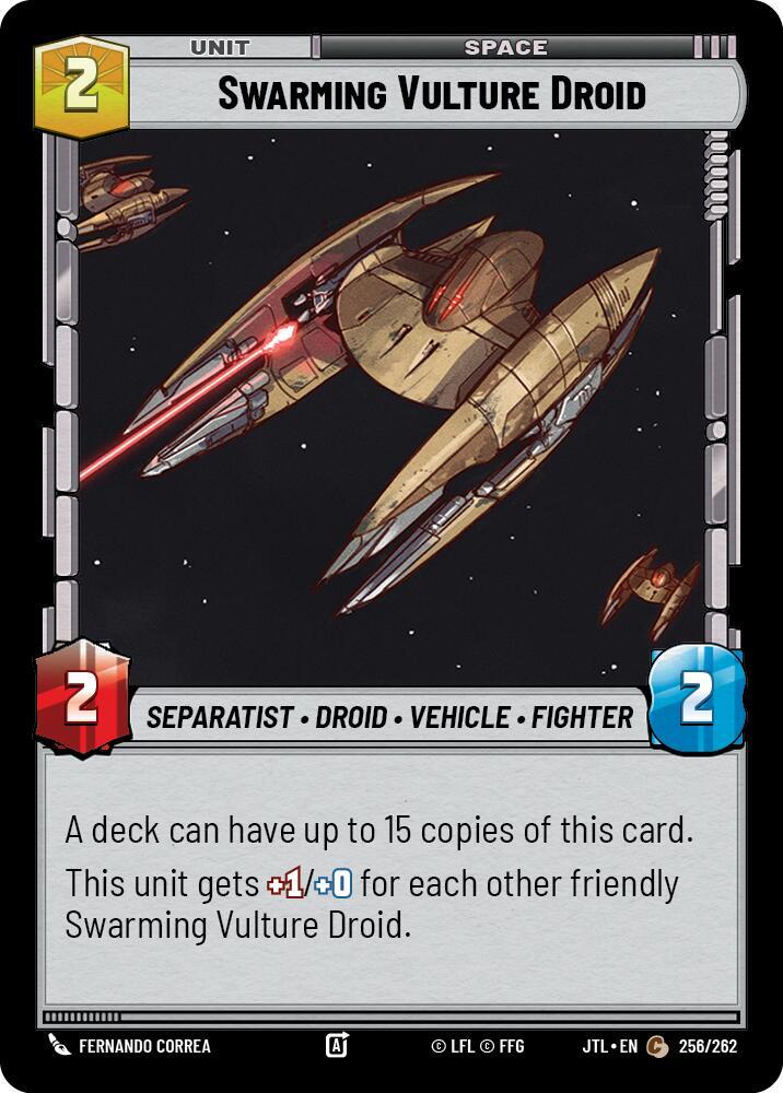 Swarming Vulture Droid 256/262 Jump to Lightspeed Star Wars card