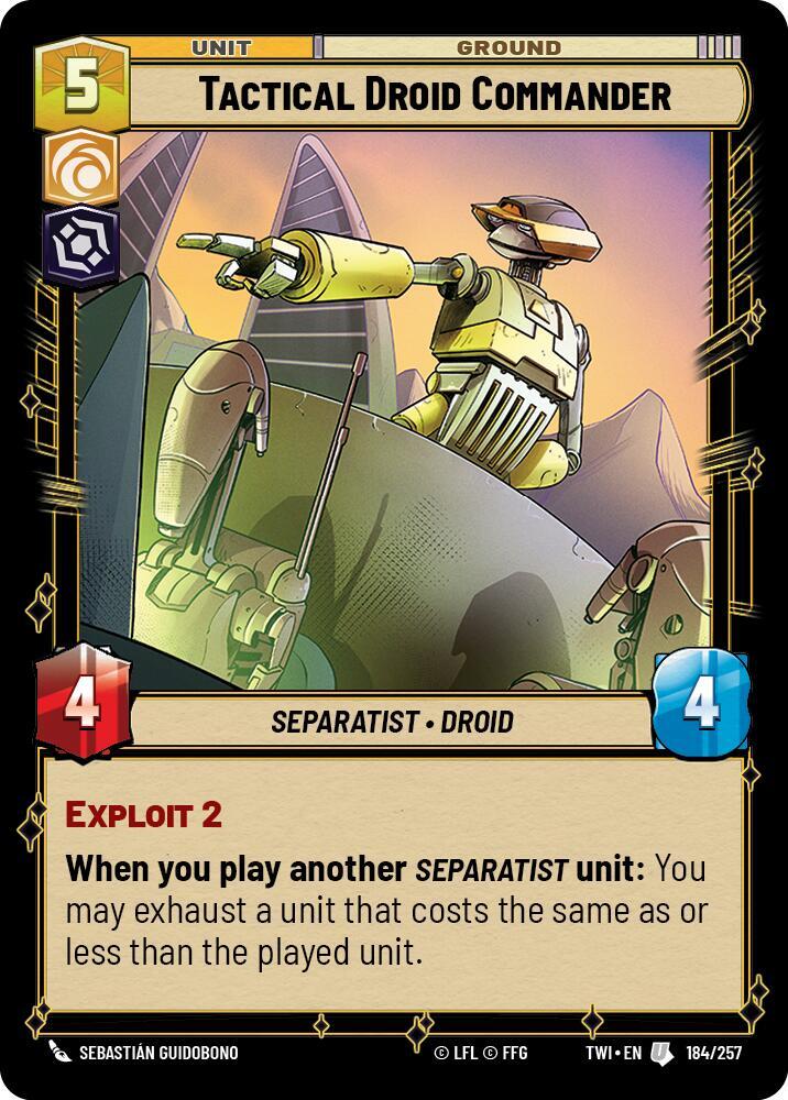 Tactical Droid Commander 184/257 Twilight of the Republic Star Wars card