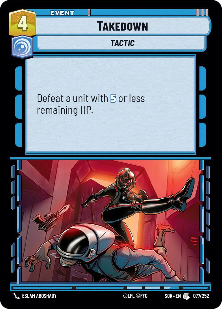 Takedown 077/252 Spark of Rebellion Star Wars card