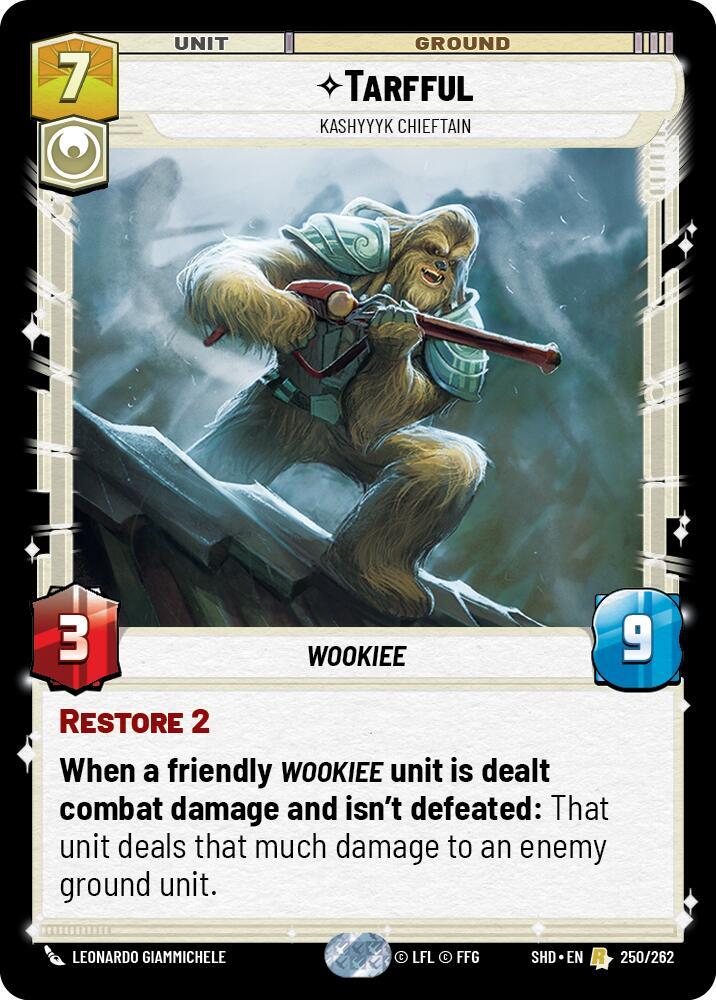 Tarfful - Kashyyyk Chieftain 250/262 Shadows of the Galaxy Star Wars card