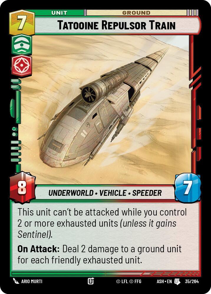 Tatooine Repulsor Train 35/264 Ashes of the Empire Star Wars card