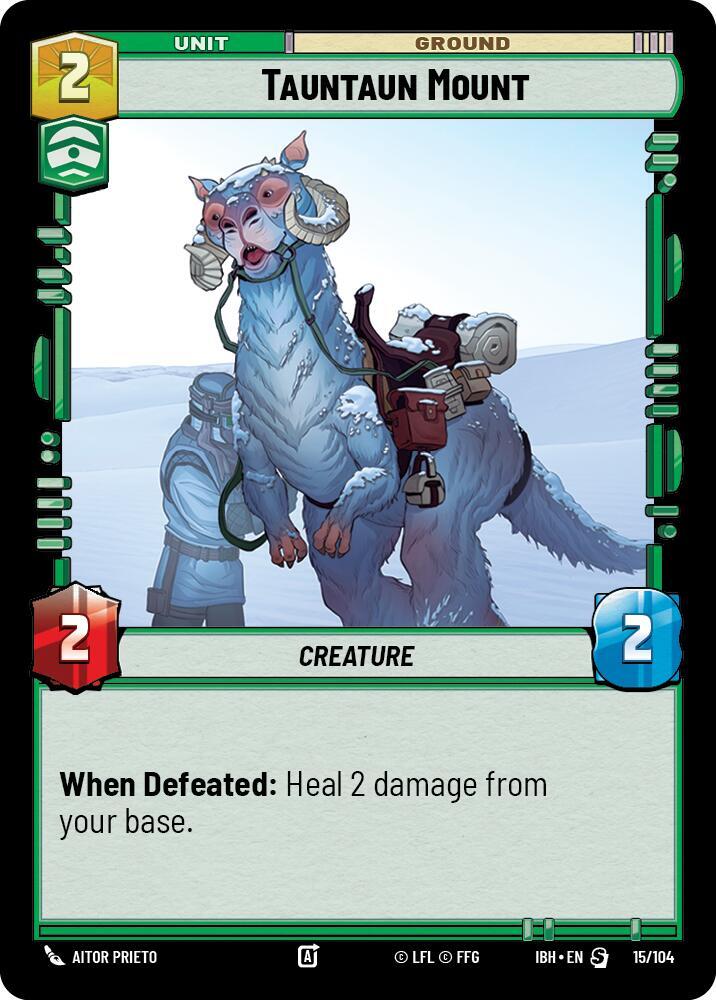 Tauntaun Mount 15/104 Intro Battle Hoth Star Wars card