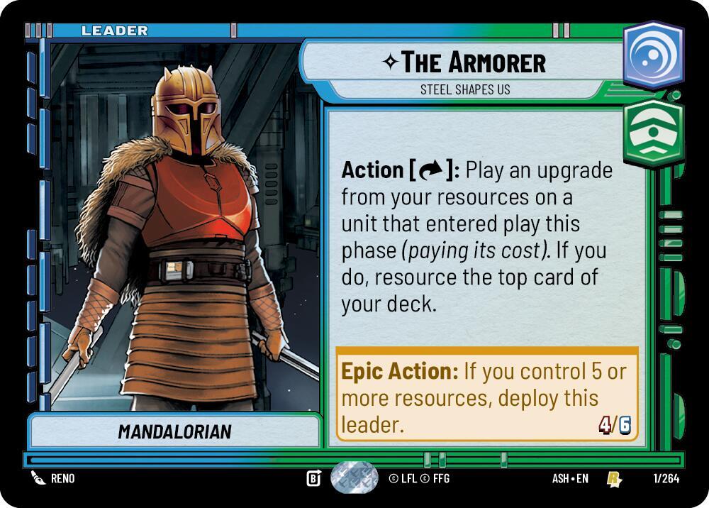 The Armorer - Steel Shapes Us 1/264 Ashes of the Empire Star Wars card
