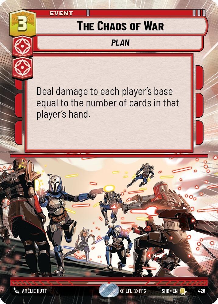 The Chaos of War (Hyperspace) 428 Shadows of the Galaxy Star Wars card