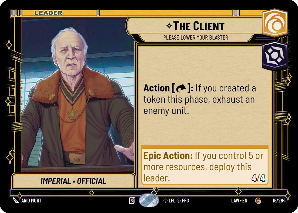 The Client - Please Lower Your Blaster 16/264 A Lawless Time Star Wars card