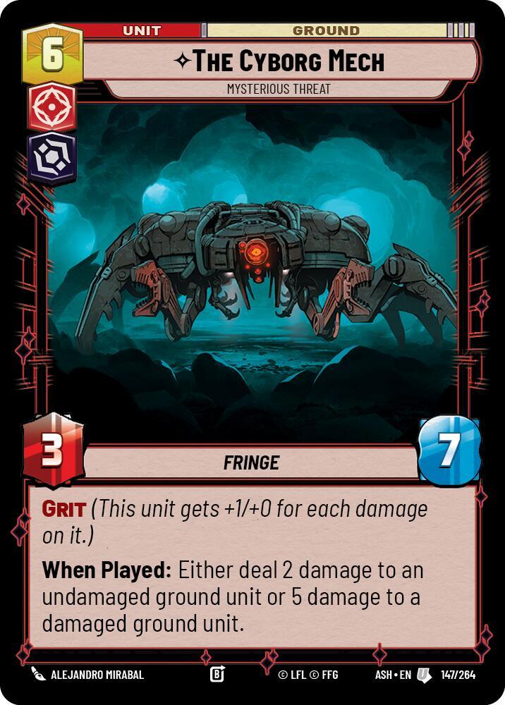 The Cyborg Mech - Mysterious Threat 147/264 Ashes of the Empire Star Wars card