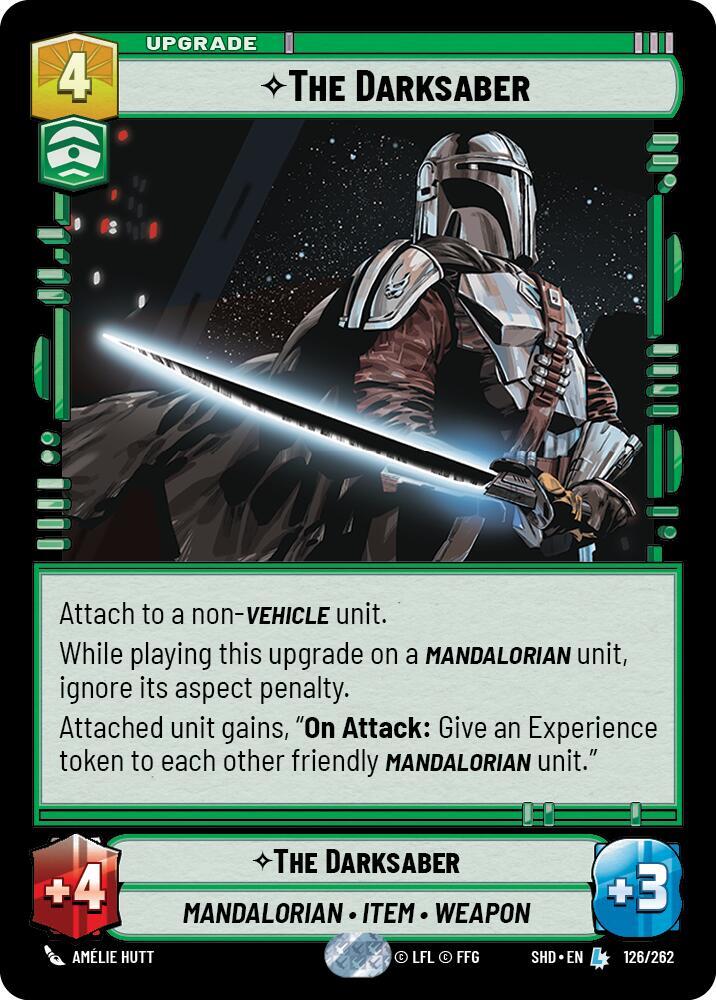 The Darksaber 126/262 Shadows of the Galaxy Star Wars card