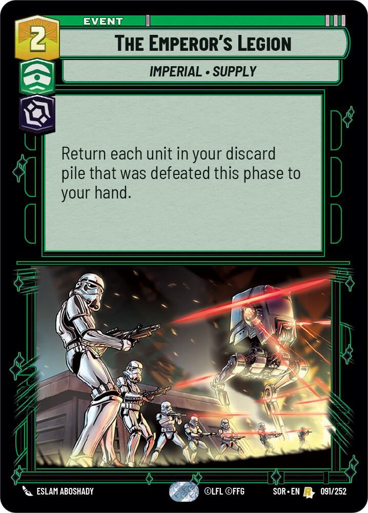The Emperor's Legion 091/252 Spark of Rebellion Star Wars card