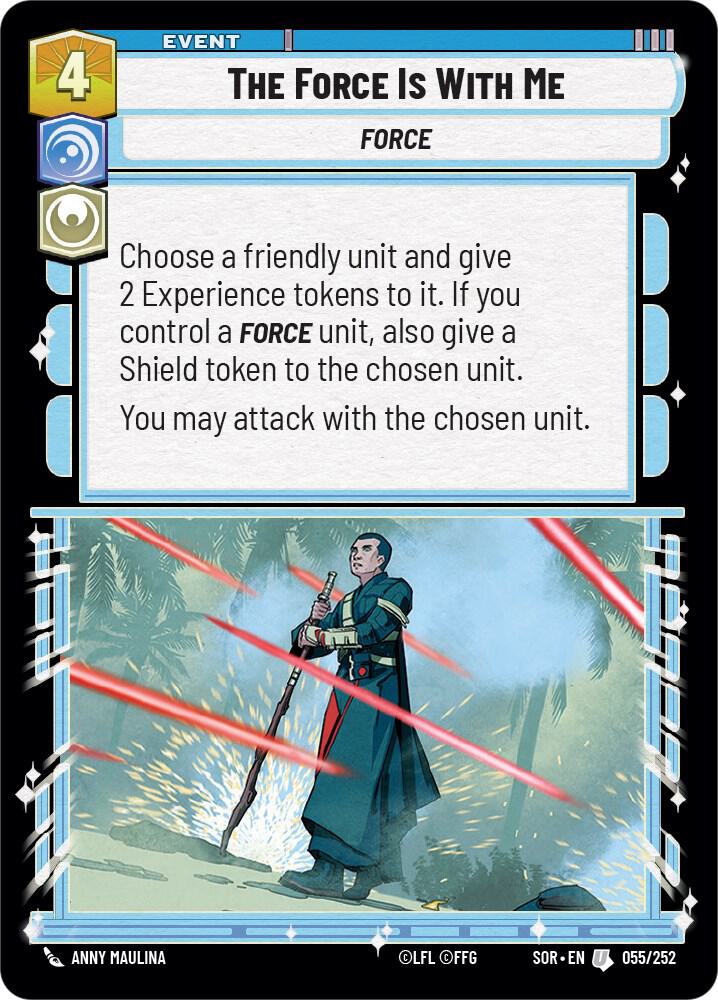 The Force is With Me 055/252 Spark of Rebellion Star Wars card