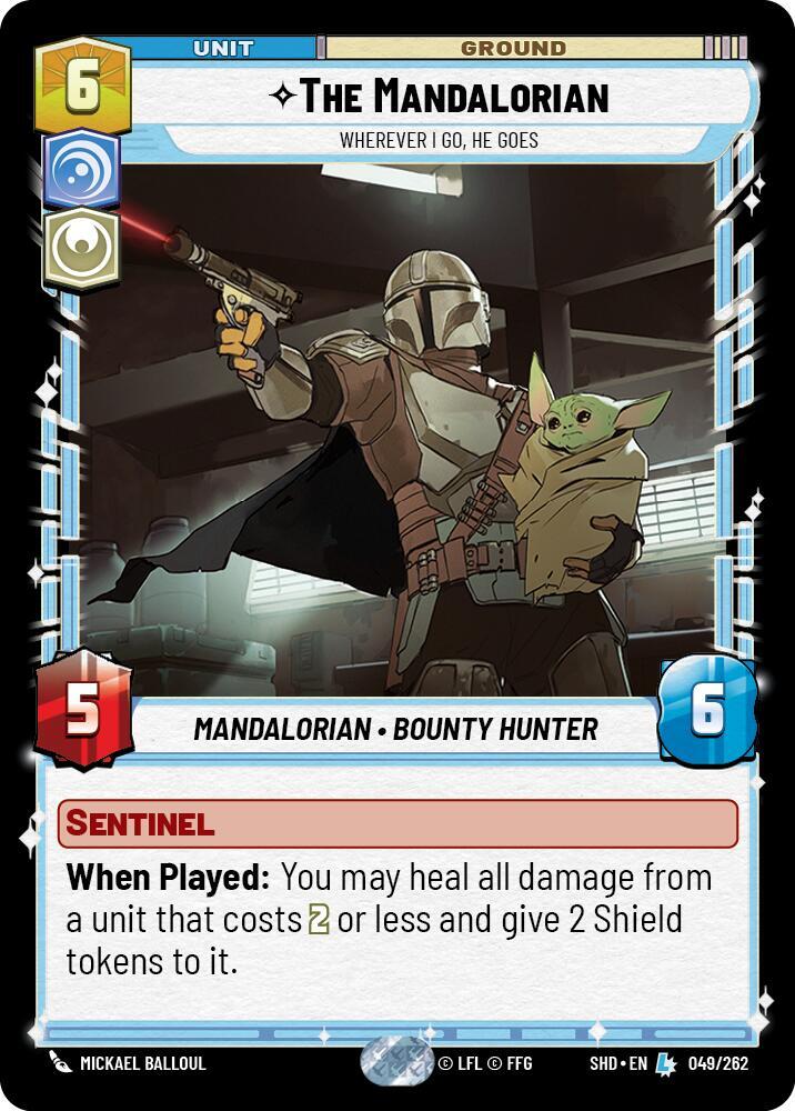 The Mandalorian - Wherever I Go, He Goes 049/262 Shadows of the Galaxy Star Wars card