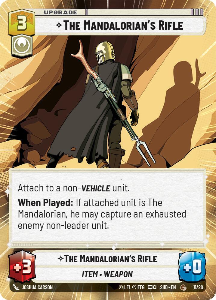 The Mandalorian's Rifle (Hyperspace) 45981 Shadows of the Galaxy: Weekly Play Promos Star Wars card