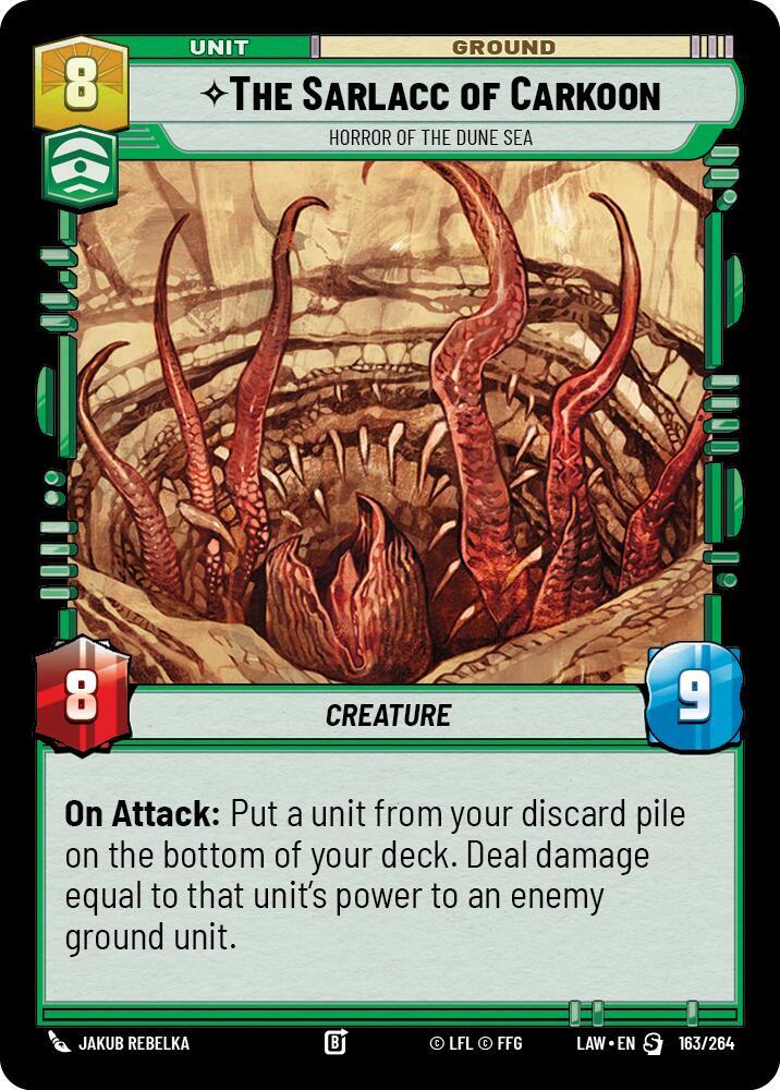 The Sarlacc of Carkoon - Horror of the Dune Sea 163/264 A Lawless Time Star Wars card