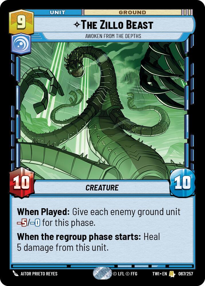 The Zillo Beast - Awoken From The Depths 067/257 Twilight of the Republic Star Wars card